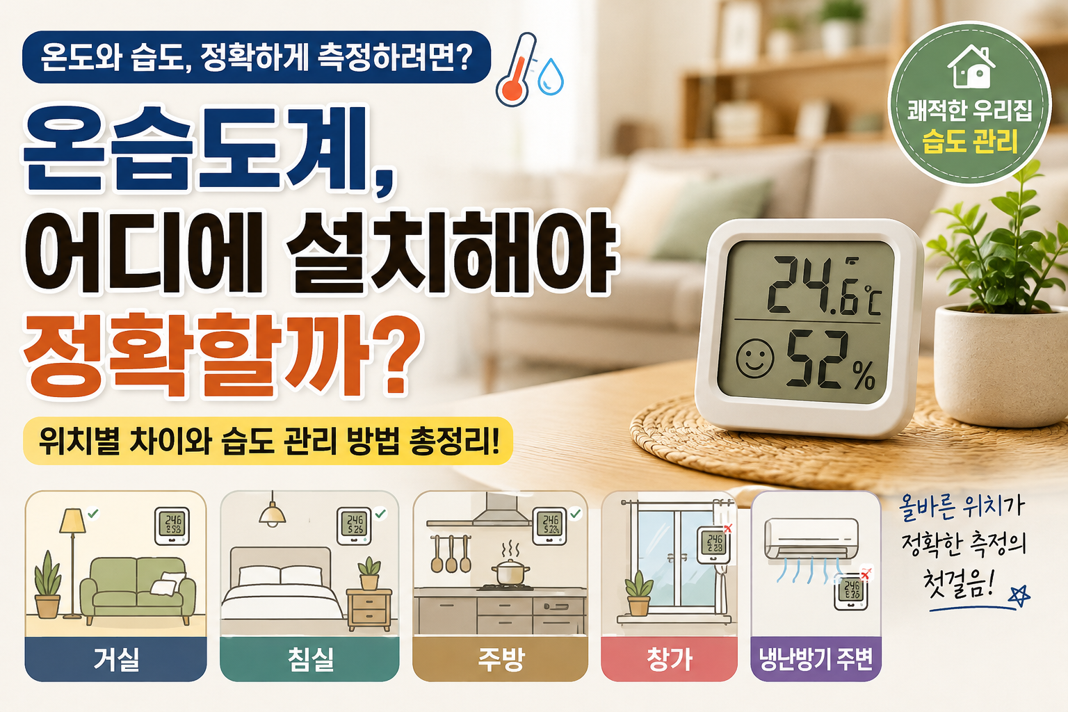 온습도계, 정확한 설치 위치 안내 썸네일